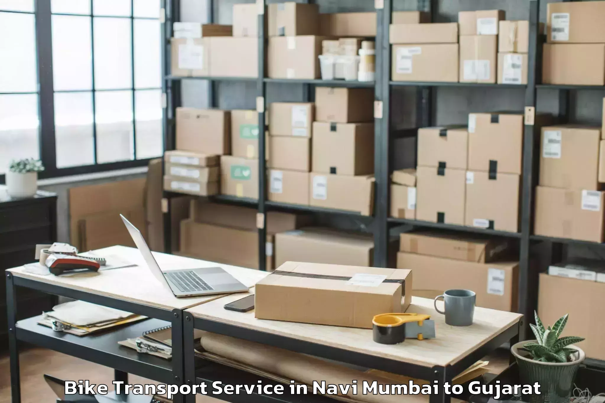 Get Navi Mumbai to Pardi Bike Transport